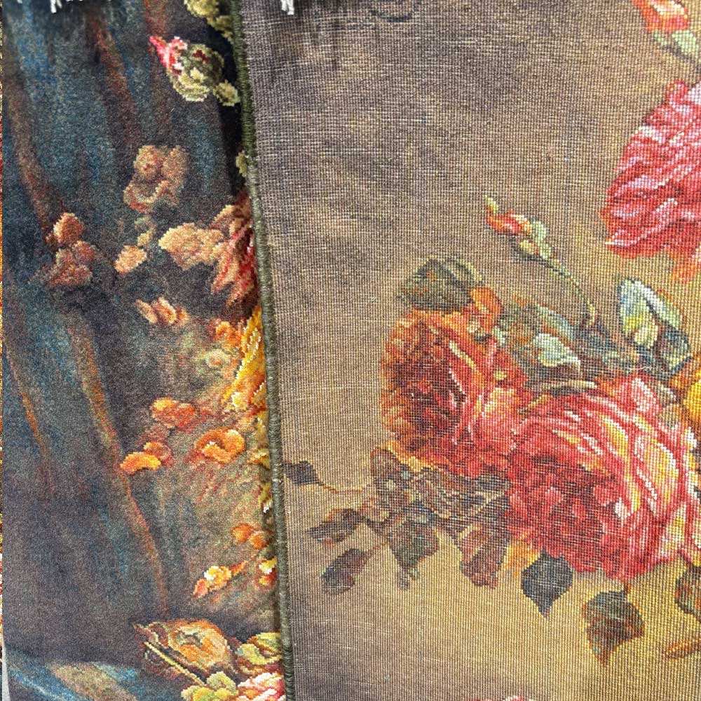 Fiery Flower Persian pictorial carpet