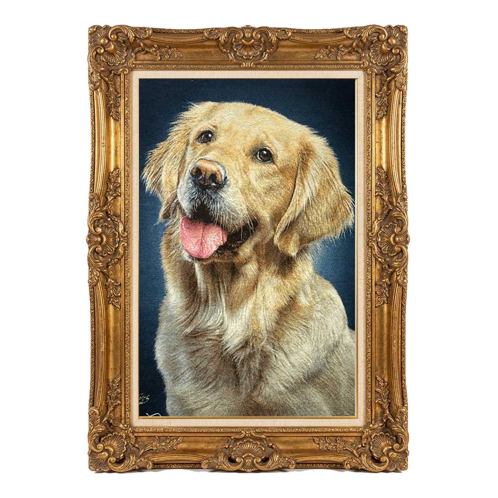Golden Retriever Persian pictorial carpet
