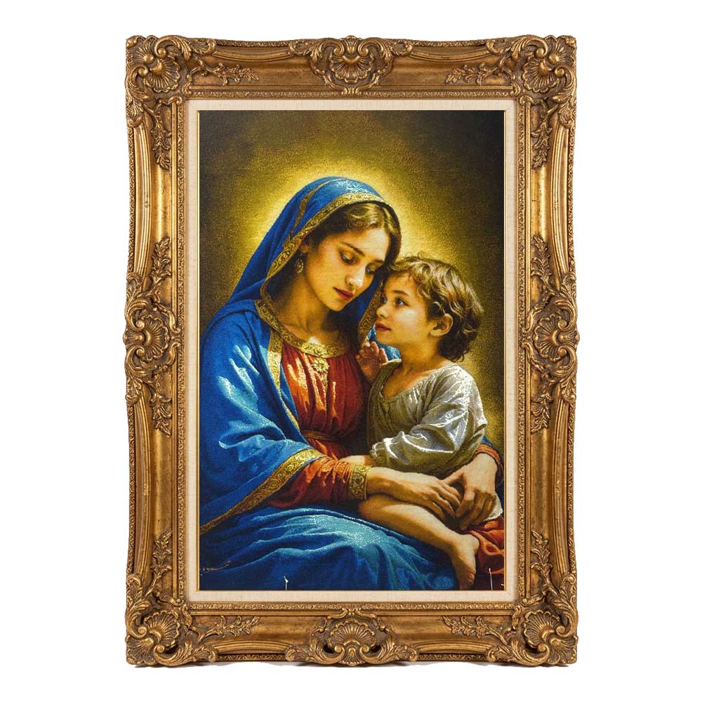Jesus and Mary Persian pictorial carpet
