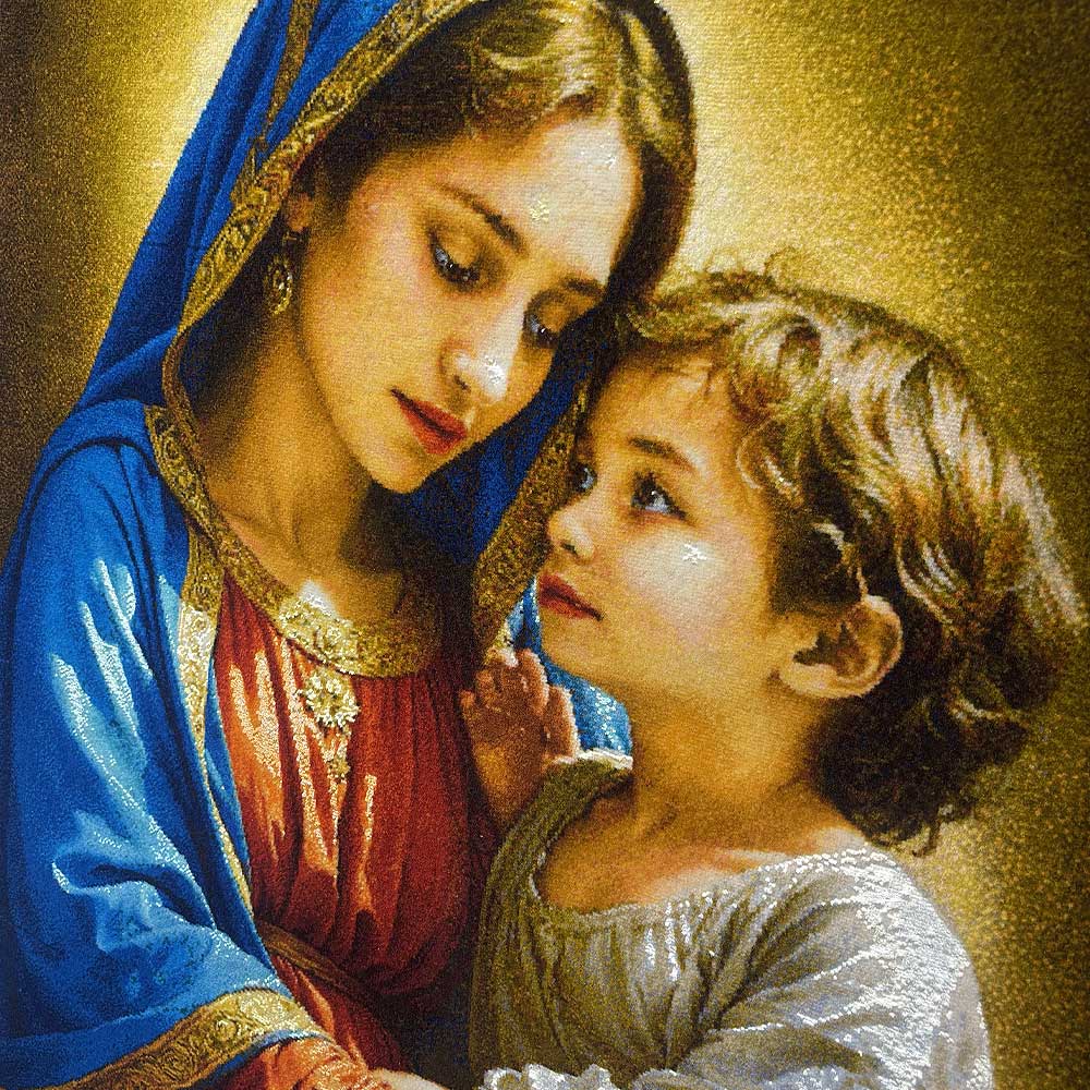 Jesus and Mary Persian pictorial carpet