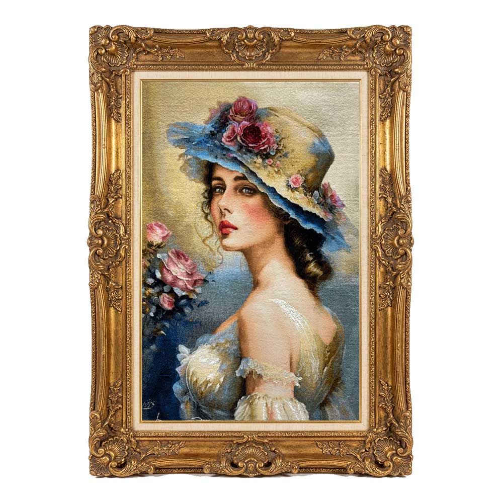 Handmade Rose Girl Tapestry