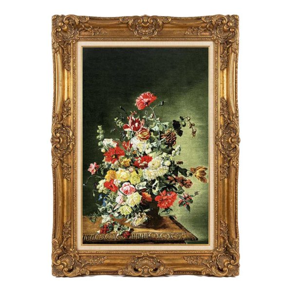 Handmade elegant floral carpet