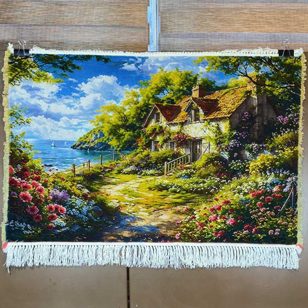 Handmade Milan Cottage Silk Tapestry