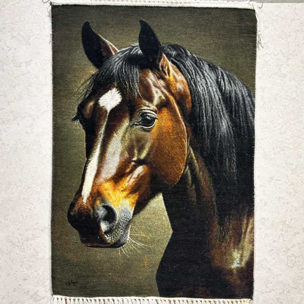 Handmade Brown Horse Tapestry