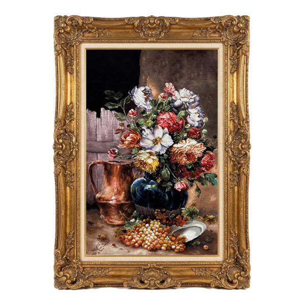 Handmade Flower Silk Carpet