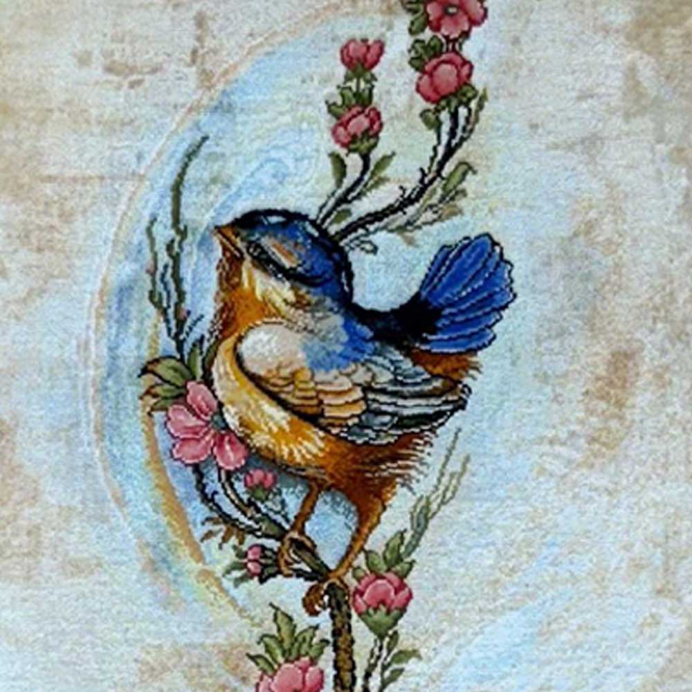 Handmade Silk Bird Tapestry