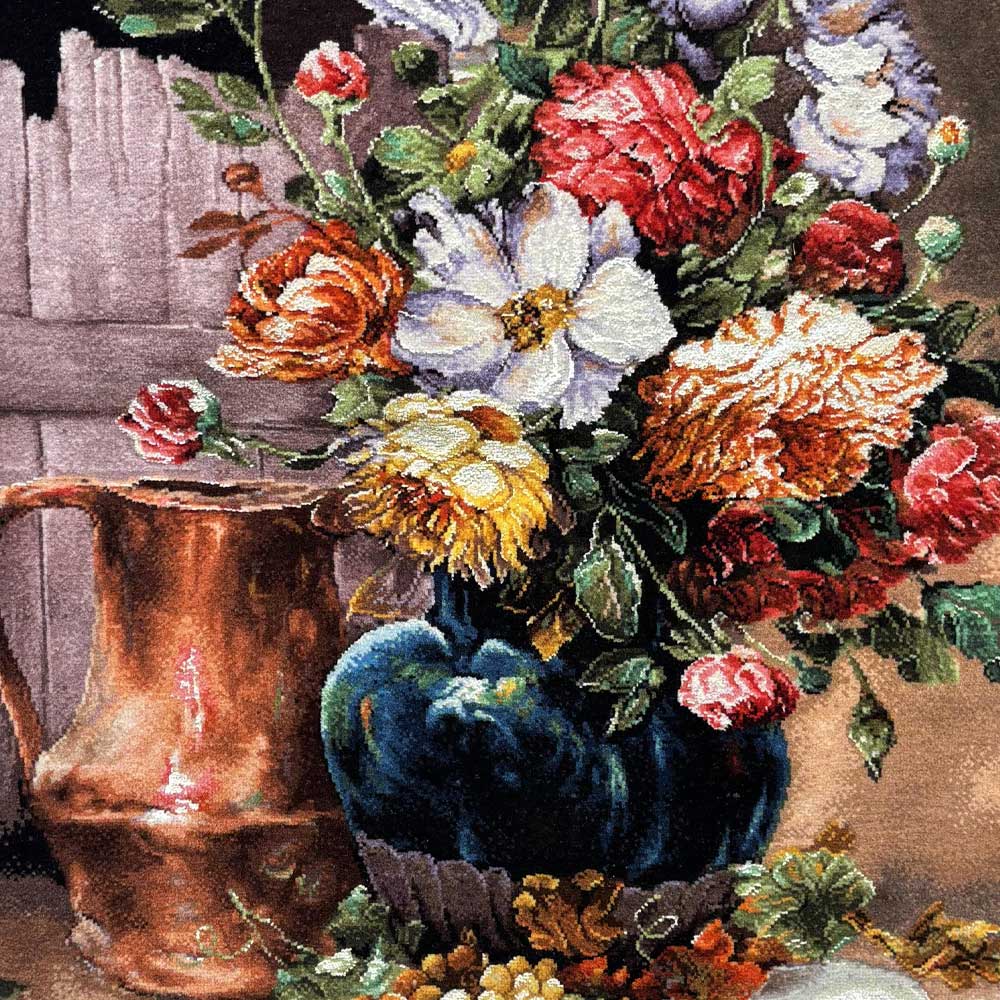 Handmade Flower Silk Carpet Image 2