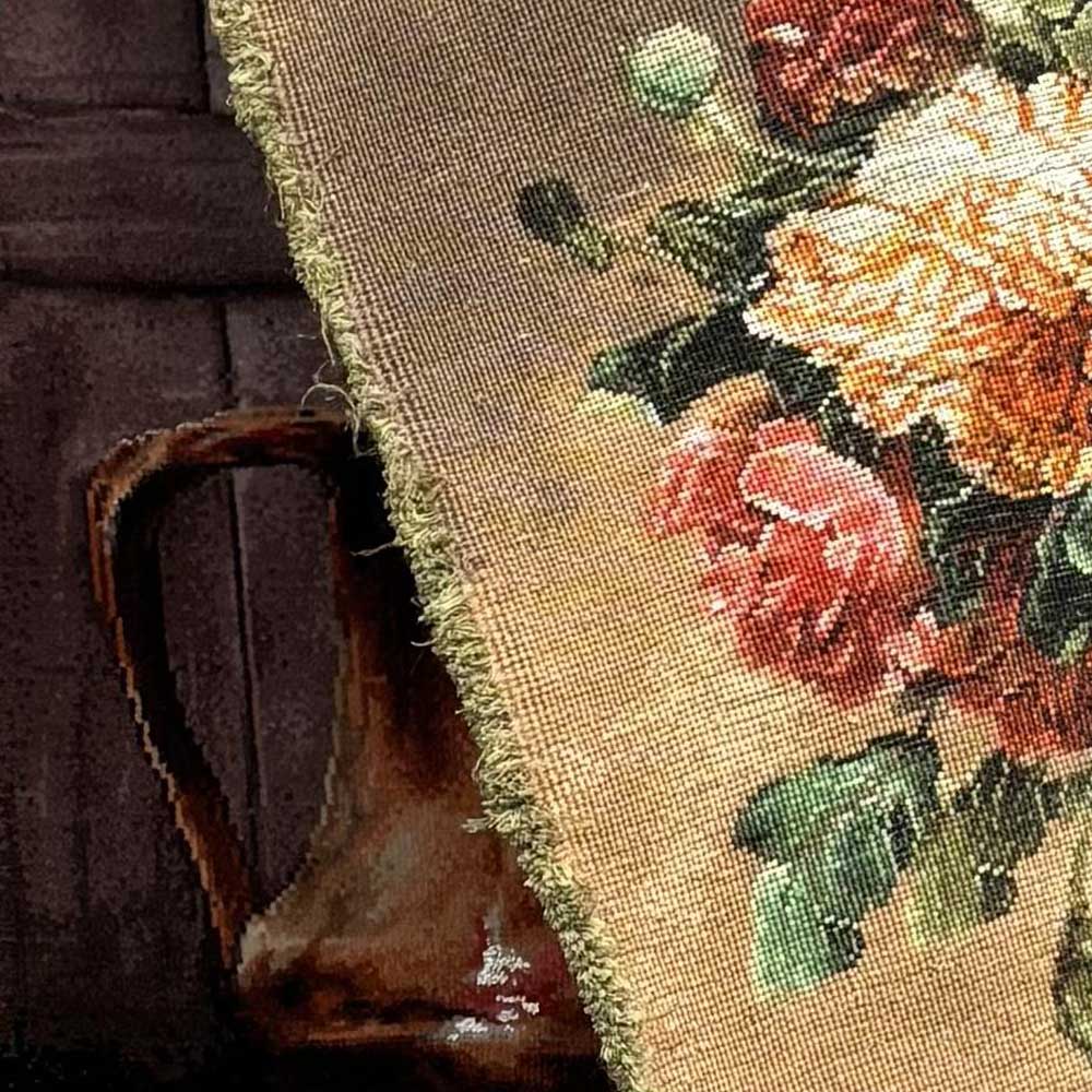 Handmade Flower Silk Carpet