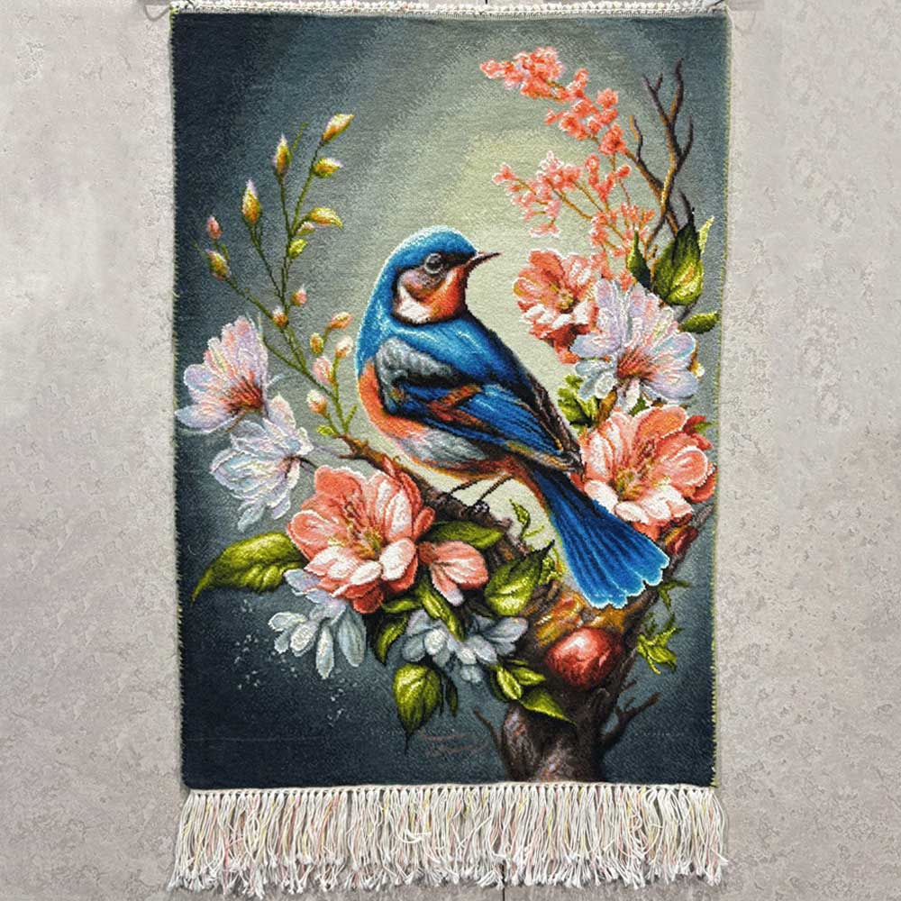 Blue Bird Handmade Carpet Image 3