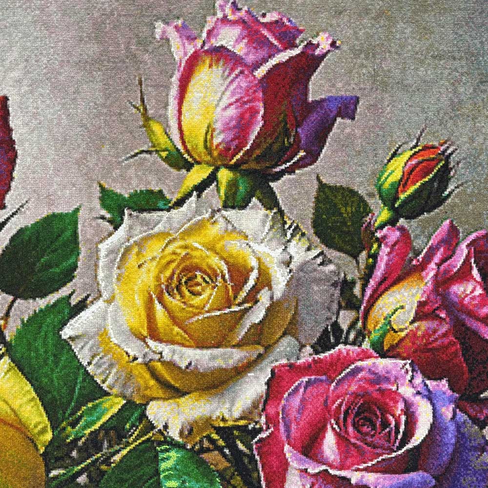 Handmade Rose Branches Carpet