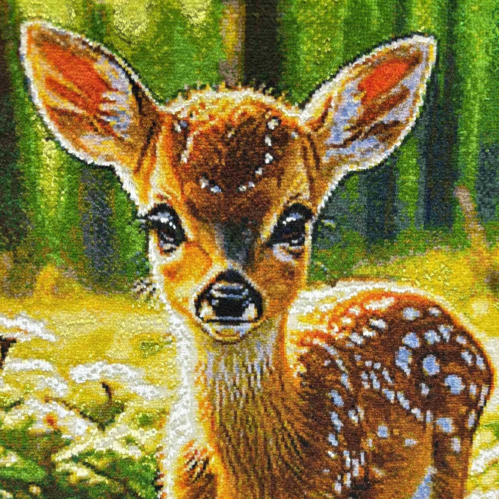 Handmade gazelle pictorial carpet Image 2