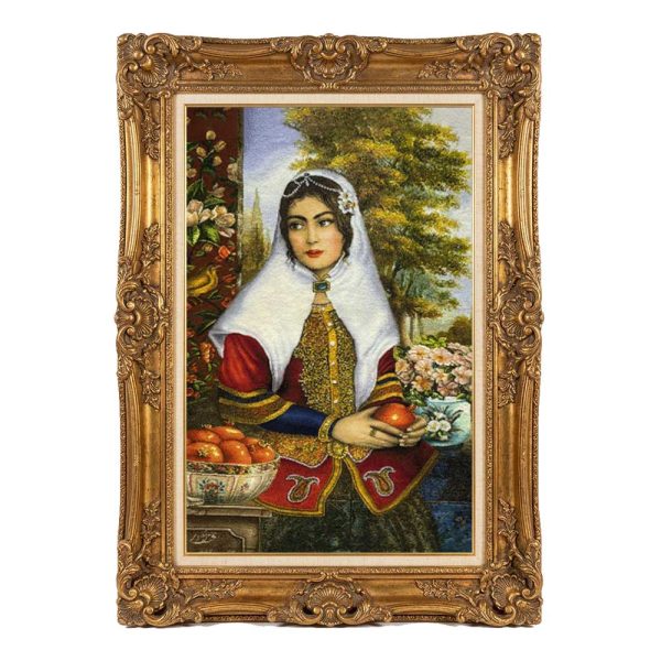 Handmade Qajar Girl Carpet