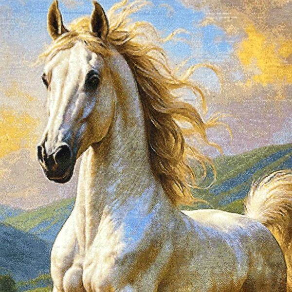 Handmade Single Northern Horse Tapestry Rug