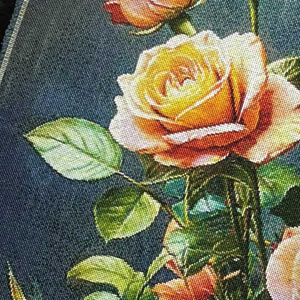Handmade Roses in a Turquoise Vase Rug
