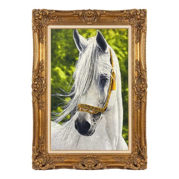 Bridal White Horse pictorial carpet