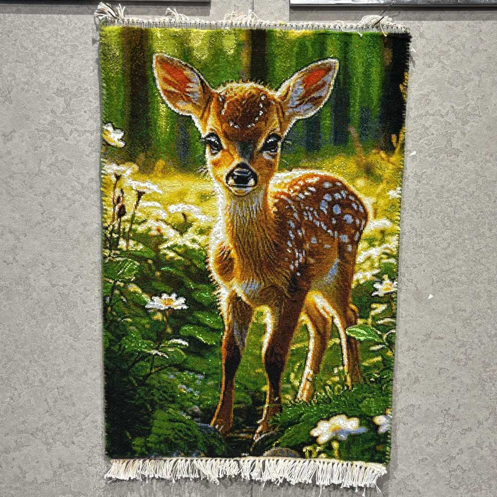 Handmade gazelle pictorial carpet Image 3