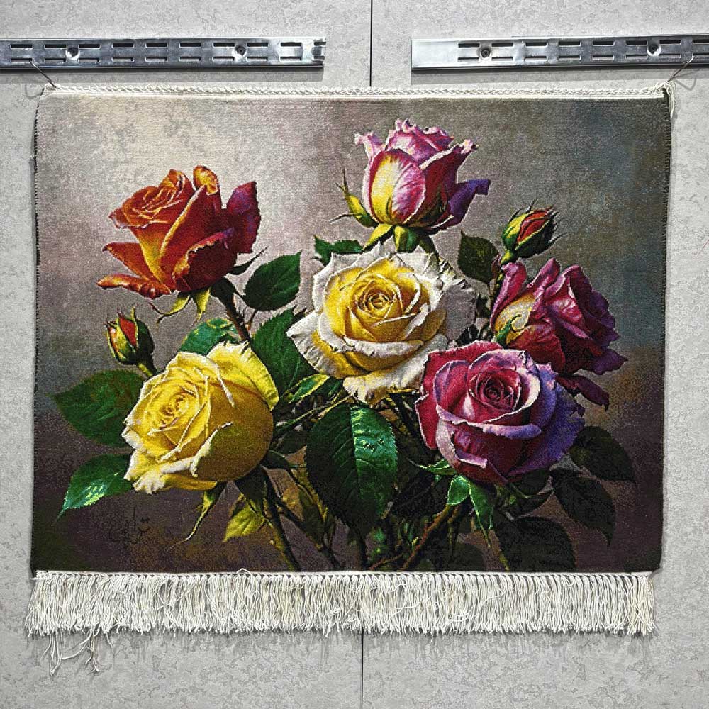 Handmade Rose Branches Carpet