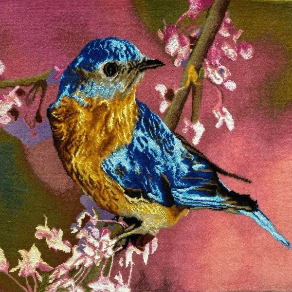Pink Bird Handmade Pictorial Carpet