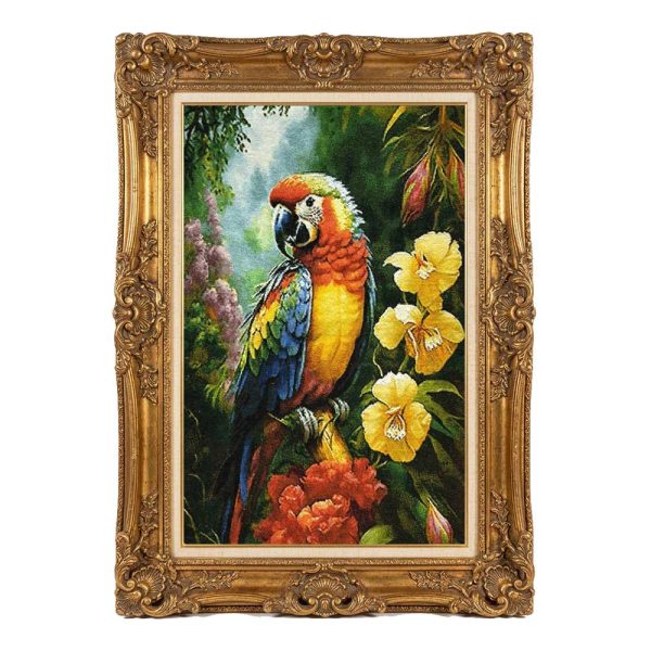 Handmade Parrot in Spring Tapestry Rug