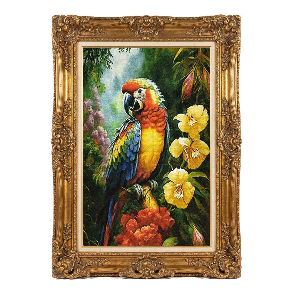Handmade Parrot in Spring Tapestry Rug