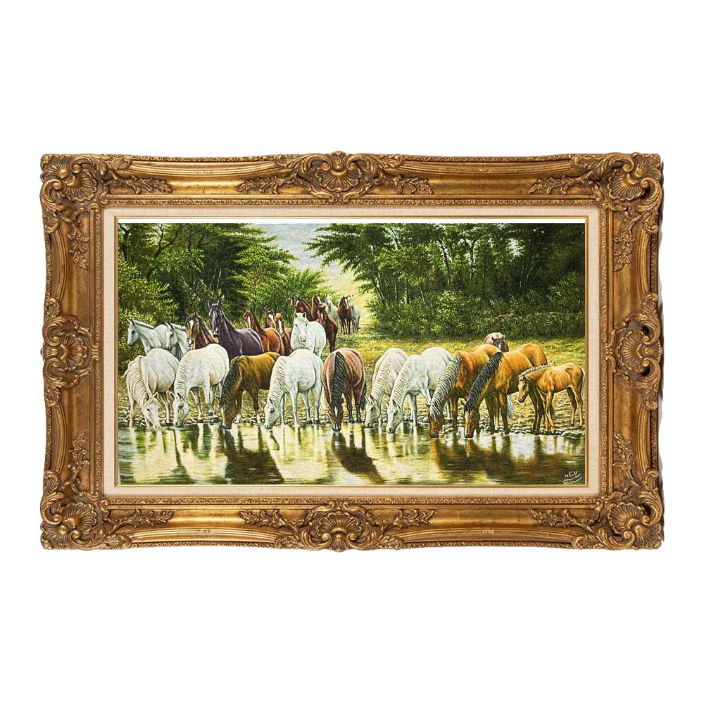 Wild Horses Herd Pictorial Carpet