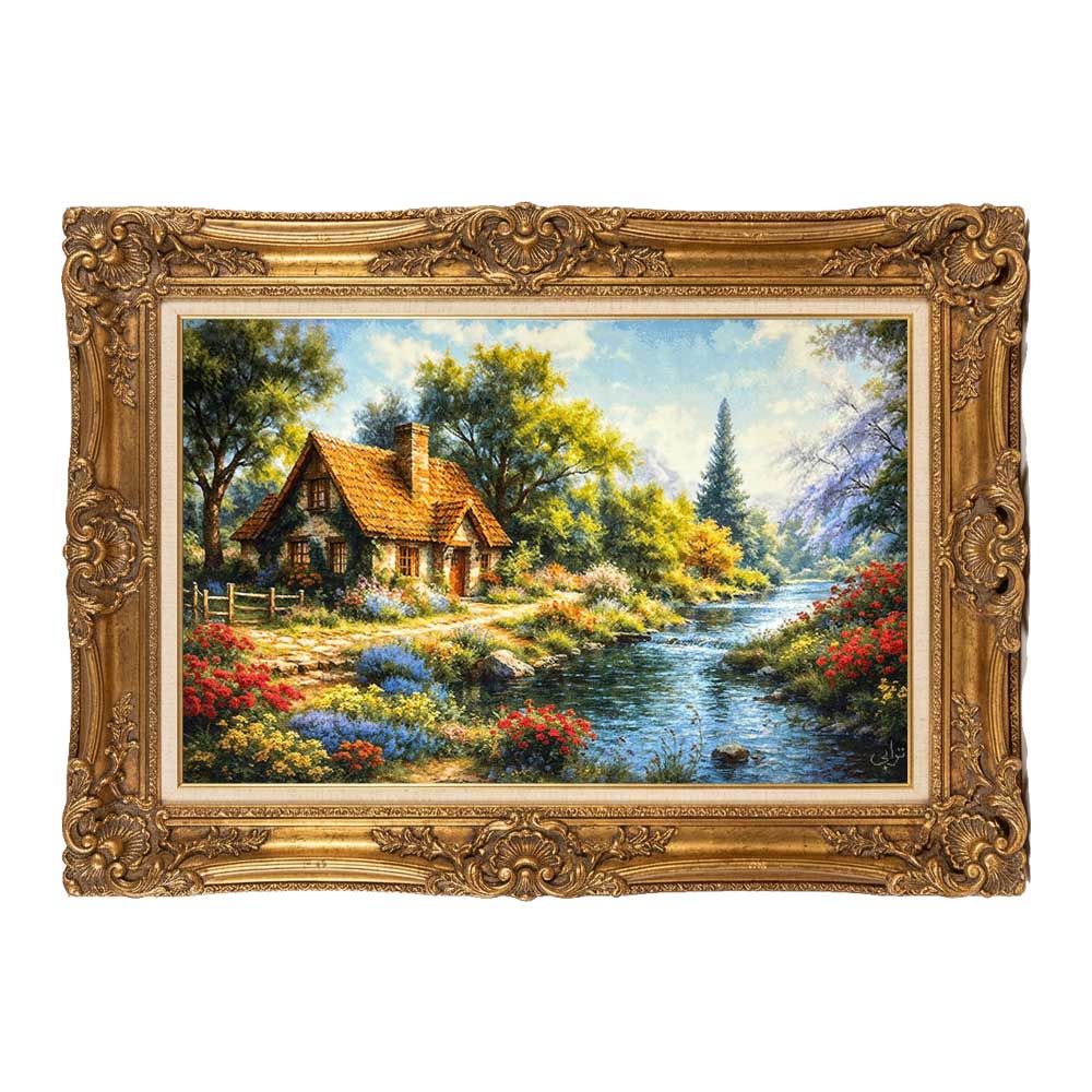 River Landscape Handmade Rug