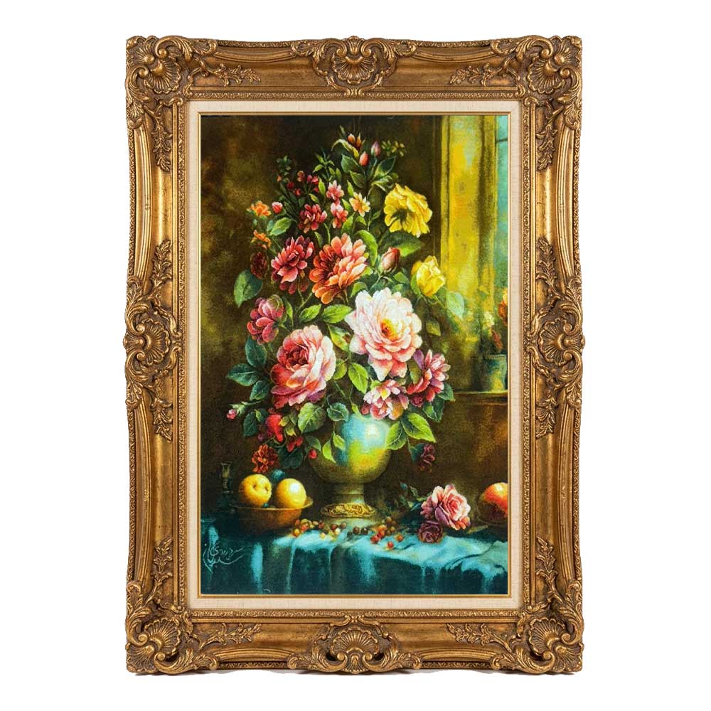 Handmade Flower Fruit Silk Tapestry