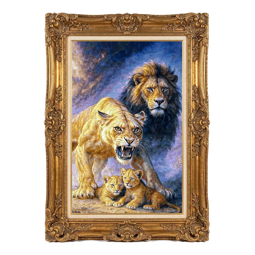 Handmade Family Lion Pride Tapestry