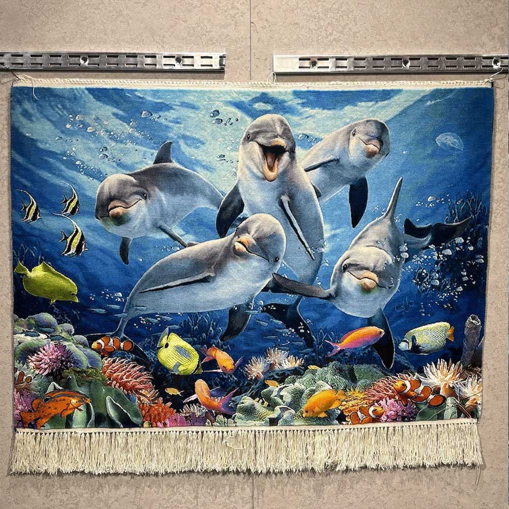 Aquarium Carpet Painting with Dolphins