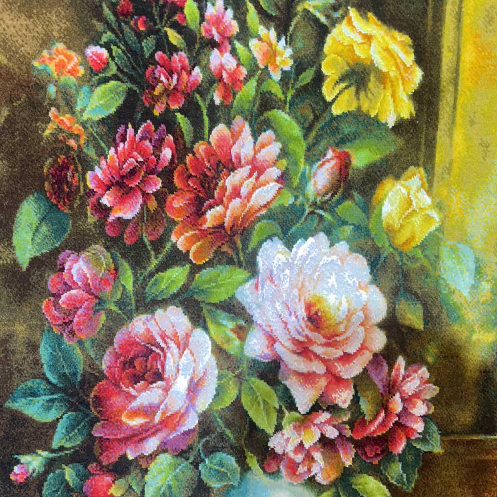 Handmade Flower Fruit Silk Tapestry