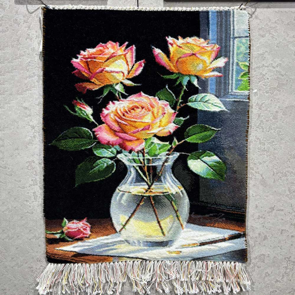 Handmade Rose Carpet Image 3