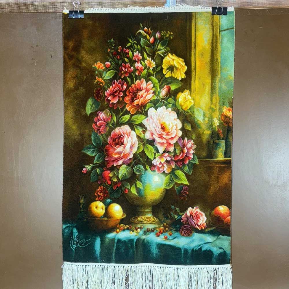 Handmade Flower Fruit Silk Tapestry