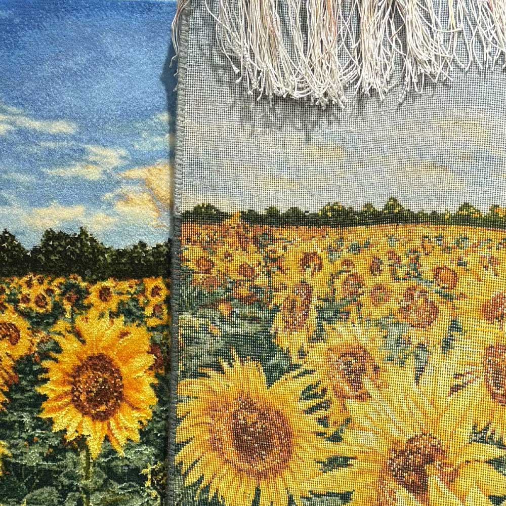 Sunflower landscape handmade carpet