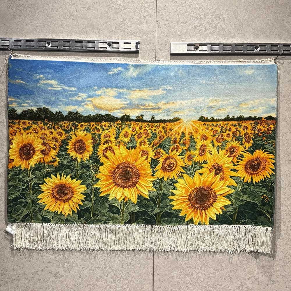 Sunflower landscape handmade carpet Image 3