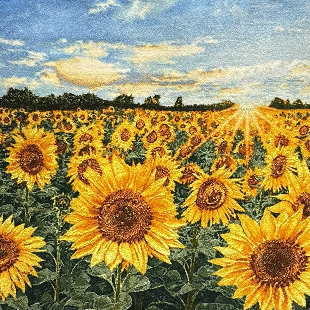 Sunflower landscape handmade carpet Image 2