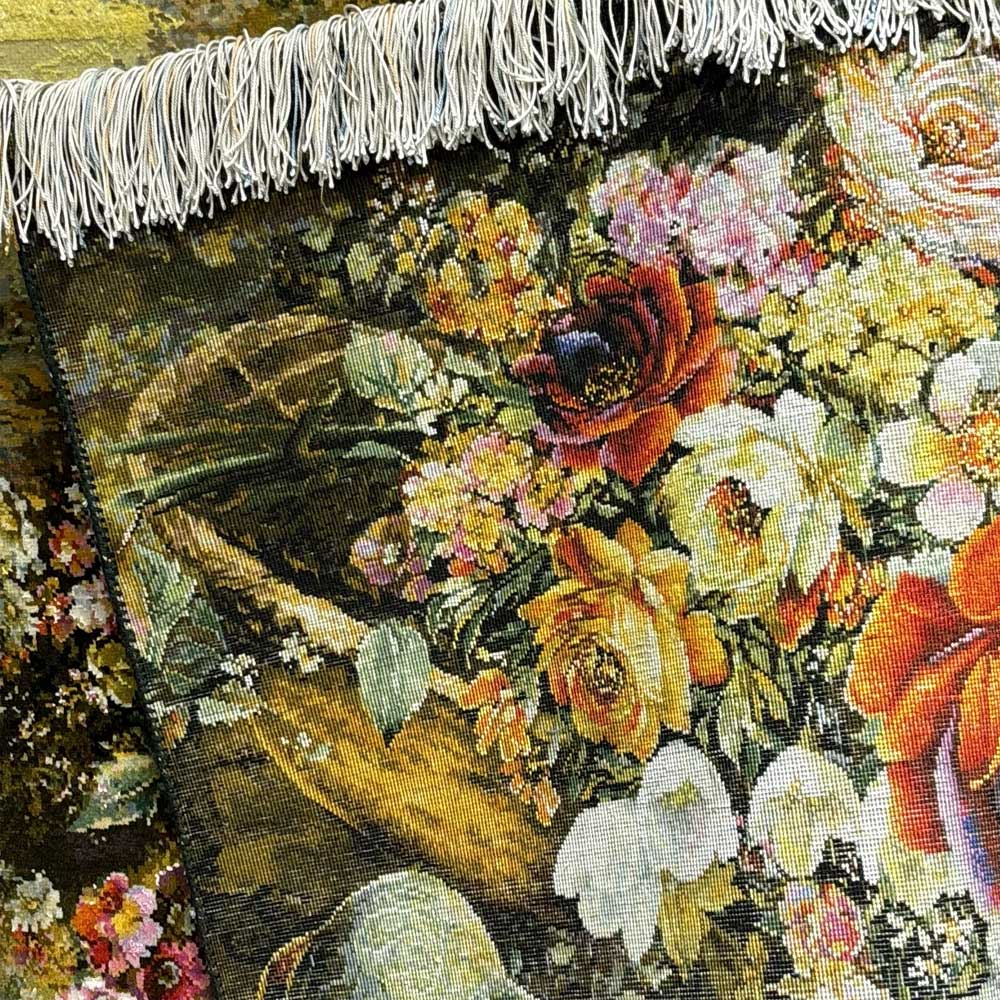 Handmade Flower and Vase Carpet