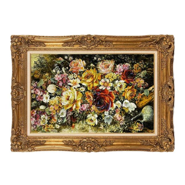Handmade Flower and Vase Carpet