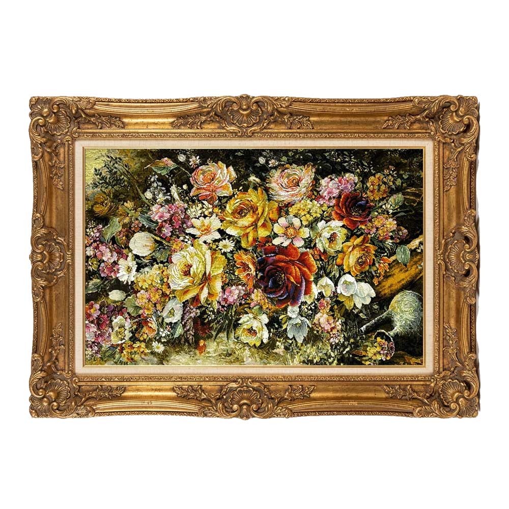 Handmade Flower and Vase Carpet