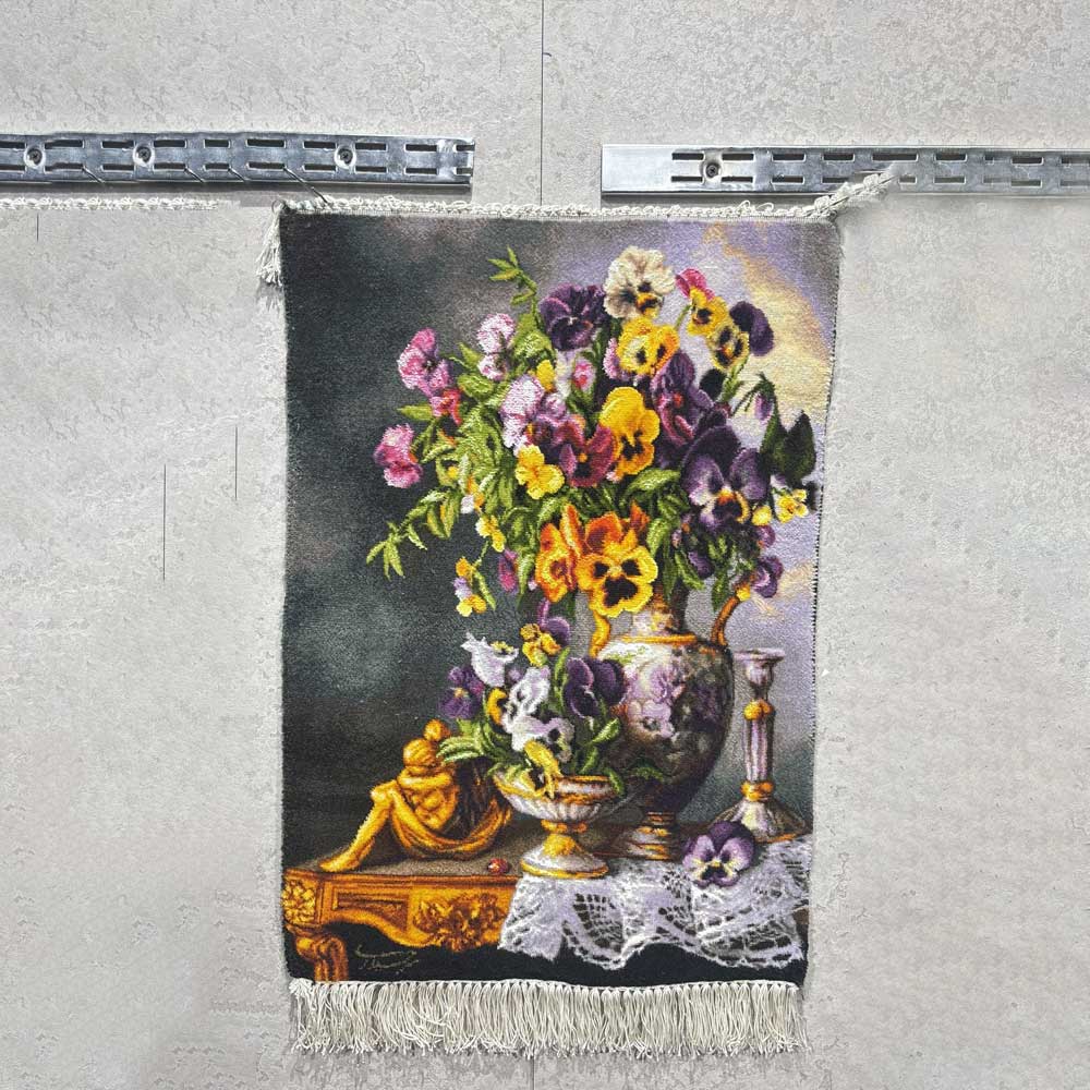 Violet Flower Handmade Carpet Image 3