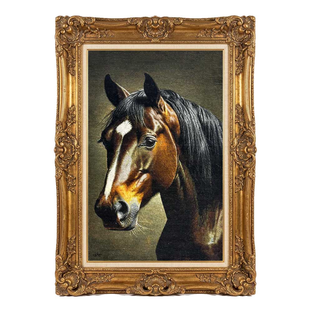 Handmade Brown Horse Tapestry
