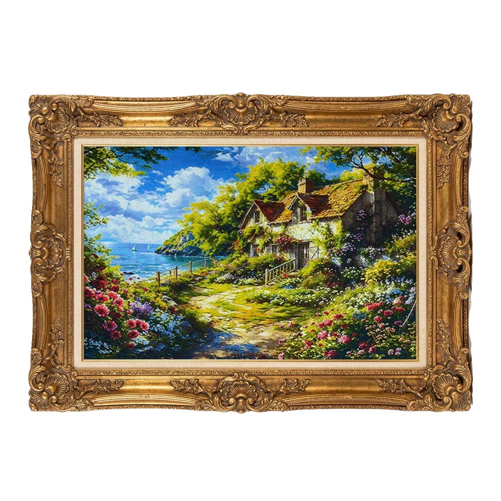 Handmade Milan Cottage Silk Tapestry