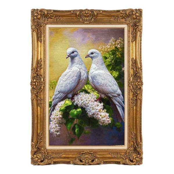 Two Love Doves Handmade Pictorial Carpet