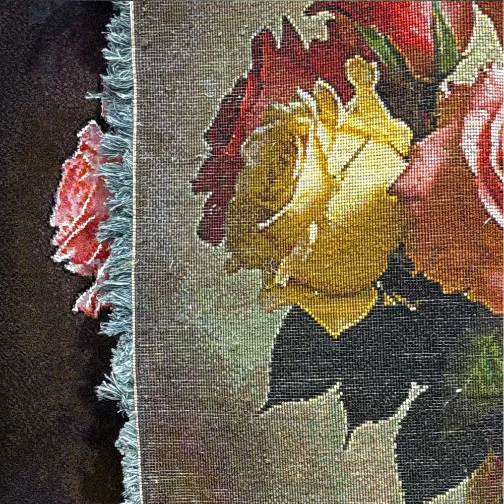 Rose flower handmade carpet