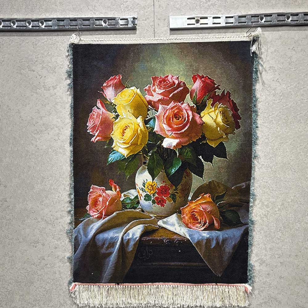 Rose flower handmade carpet Image 3
