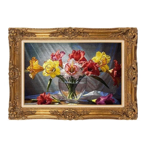 Hand woven Calla Lily carpet