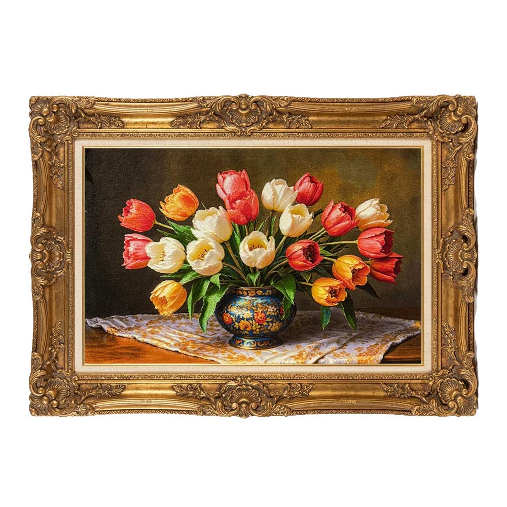 Handmade Tulip Flower Tapestry