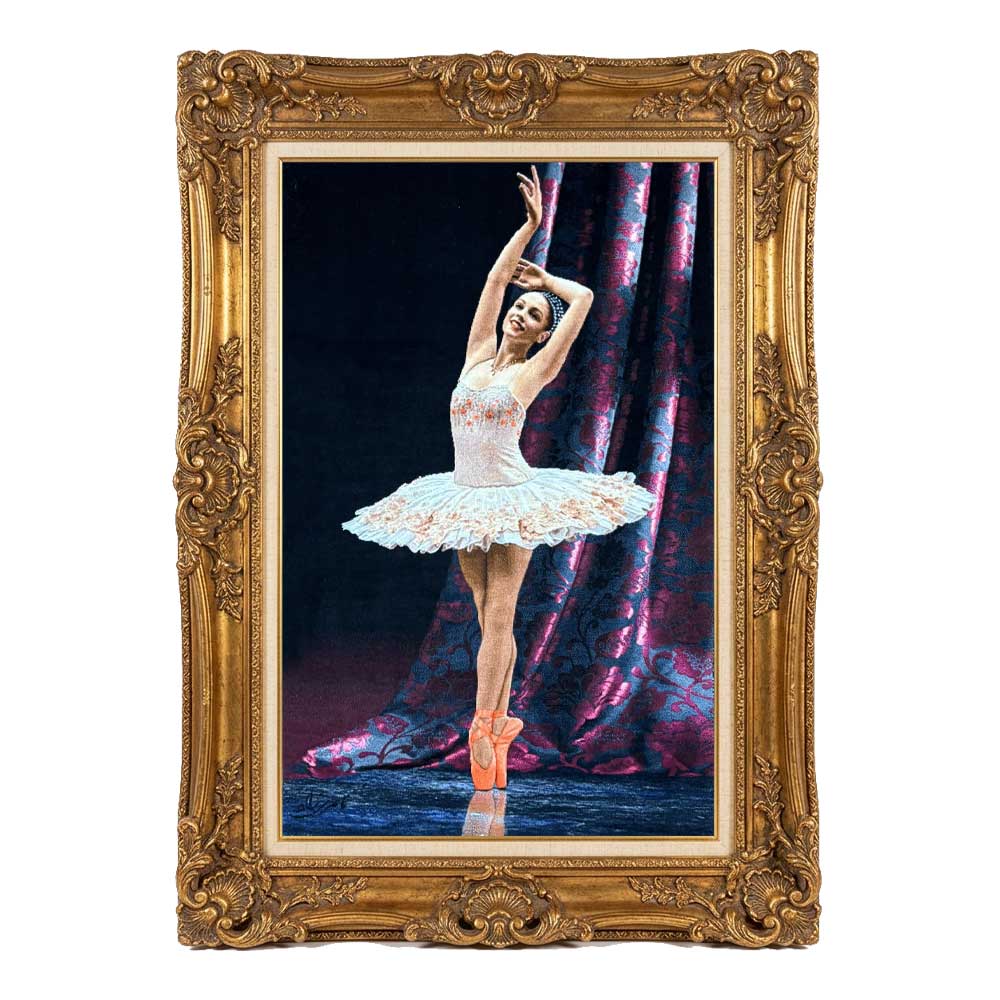 Handmade Single Ballerina Silk Tapestry