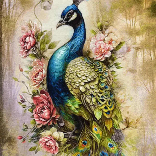 Handmade Peacock Feathers Carpet