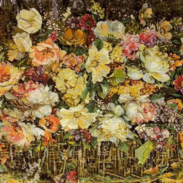 Handmade Nature Flowers Carpet