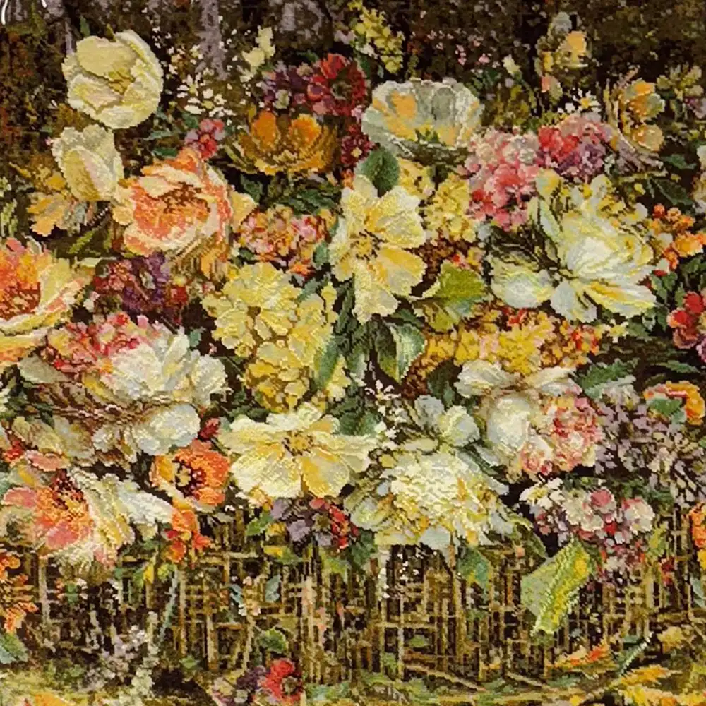 Handmade Nature Flowers Carpet